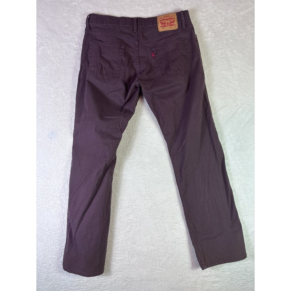 Levi's 514 Jeans Men's 34x32 Straight Fit Regular burgundy purple Denim - Picture 4 of 10